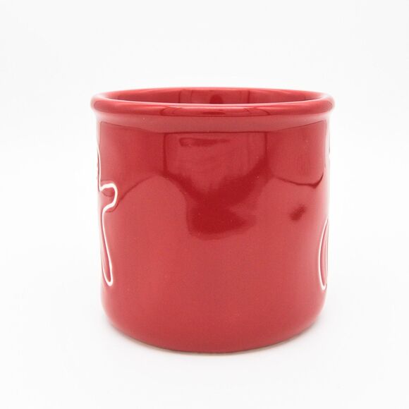 Red Rae Dunn Mug, Hot Cocoa 16oz Ceramic Double-Sided Camping Mug, Christmas Mug - Picture 8 of 10